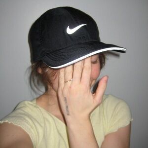 Nike Black and White Sports Cap